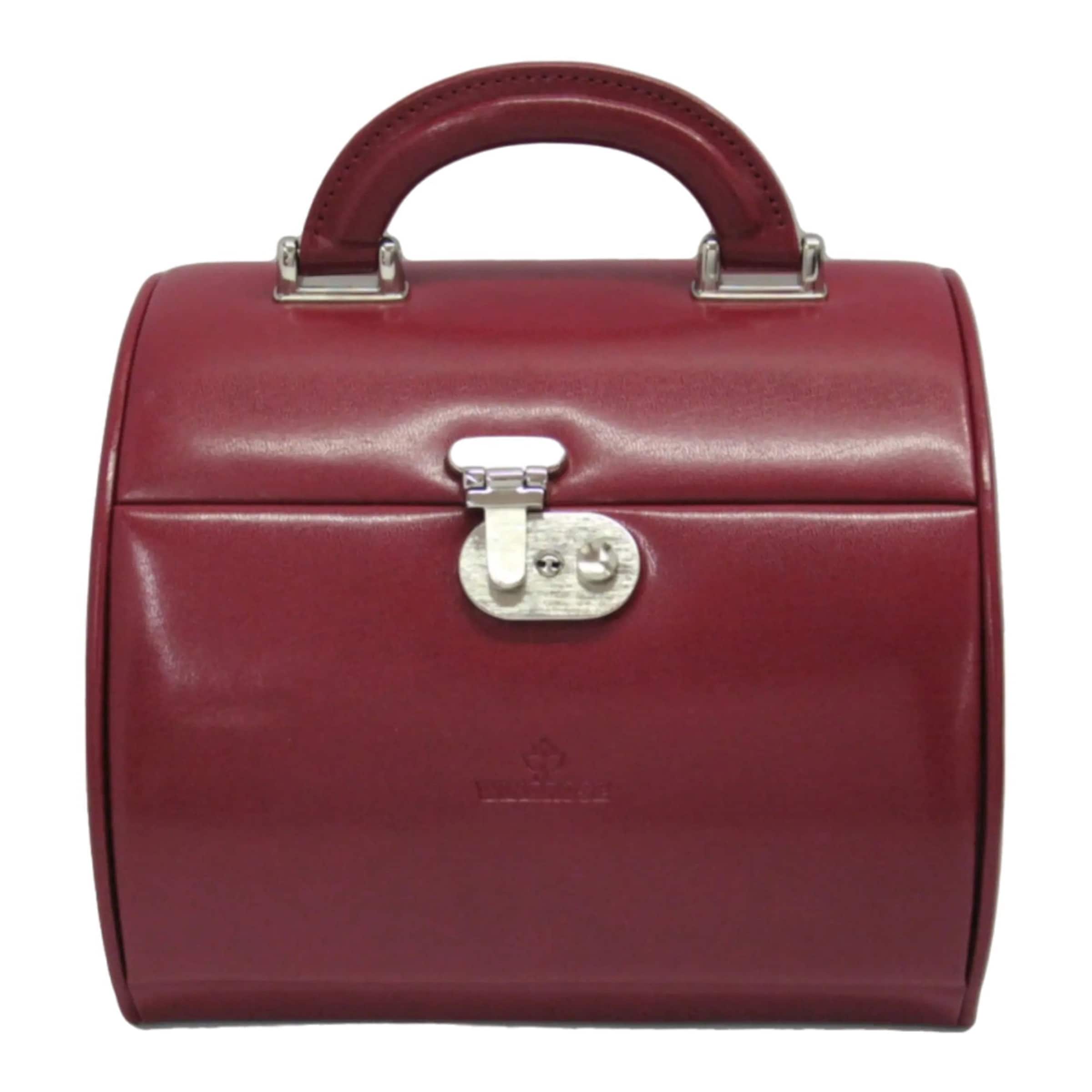 WINDROSE Schmuckkoffer 'Merino' in Rot: Vorderseite