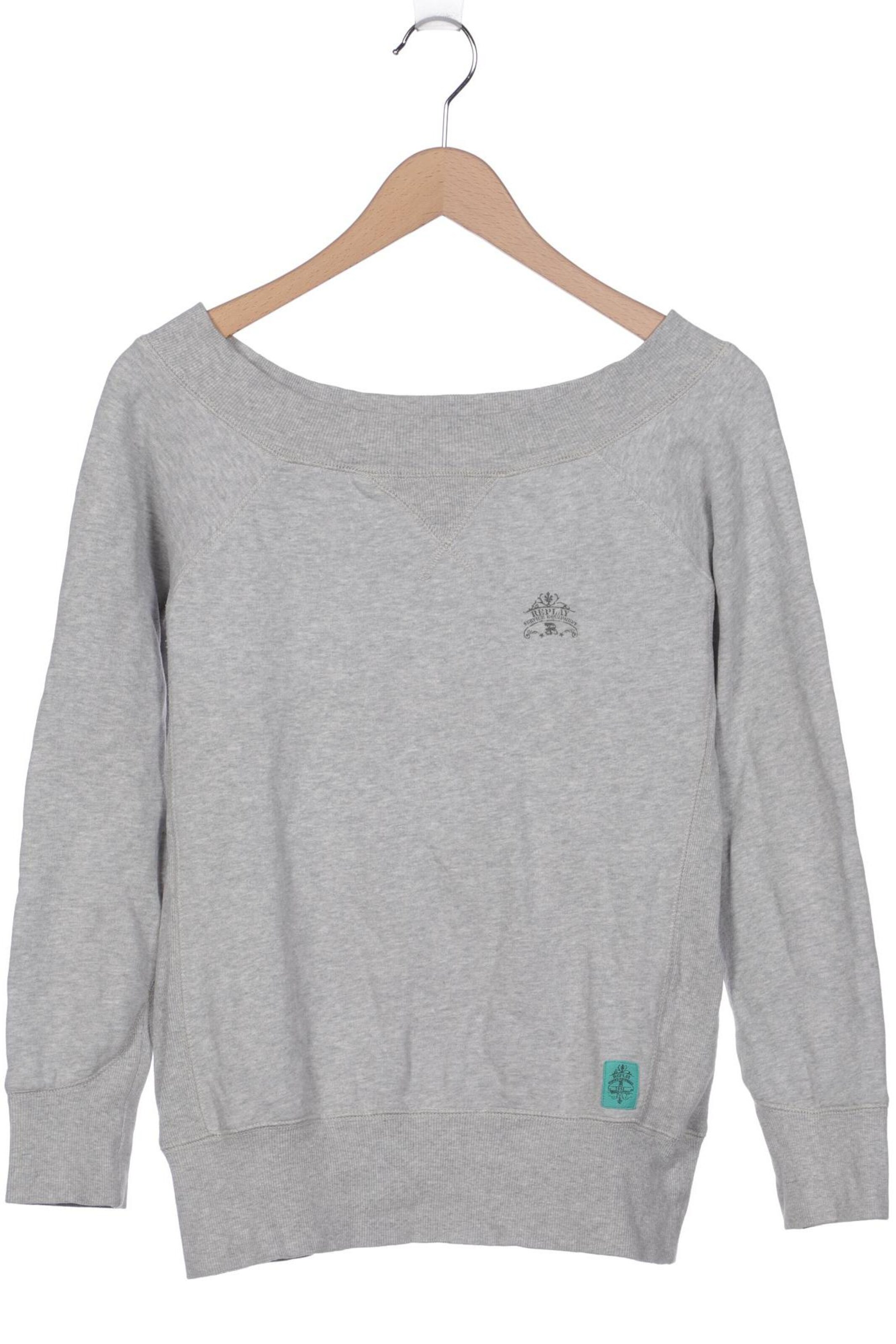 REPLAY Sweatshirt & Zip-Up Hoodie in S in Grey: front