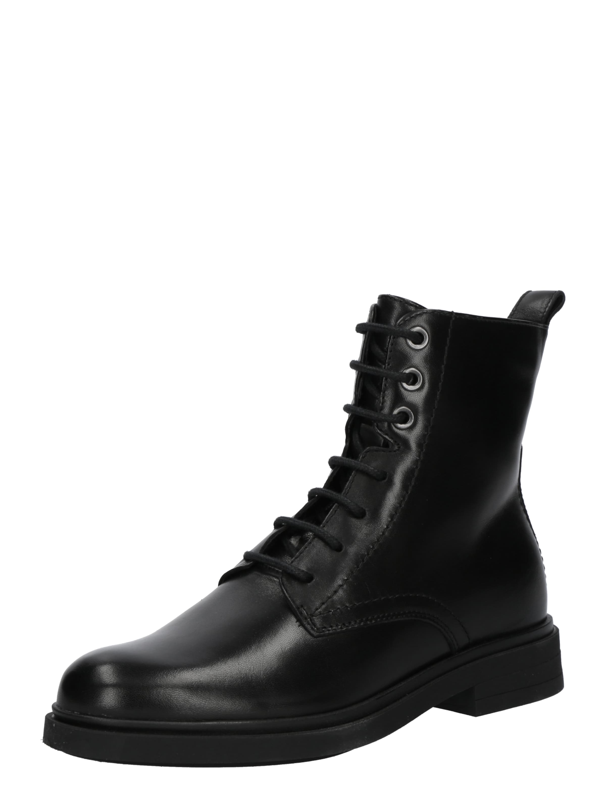 Black leather lace up ankle boots sale