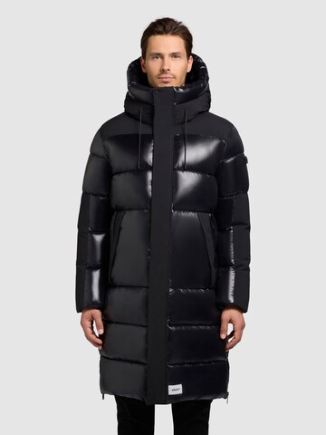 melns khujo Ziemas mētelis 'Ogir': no priekšpuses