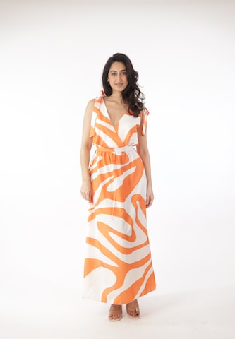 Elara Kleid in Orange: Vorderseite