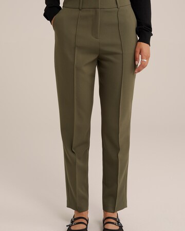 Regular Pantalon chino WE Fashion en vert : devant