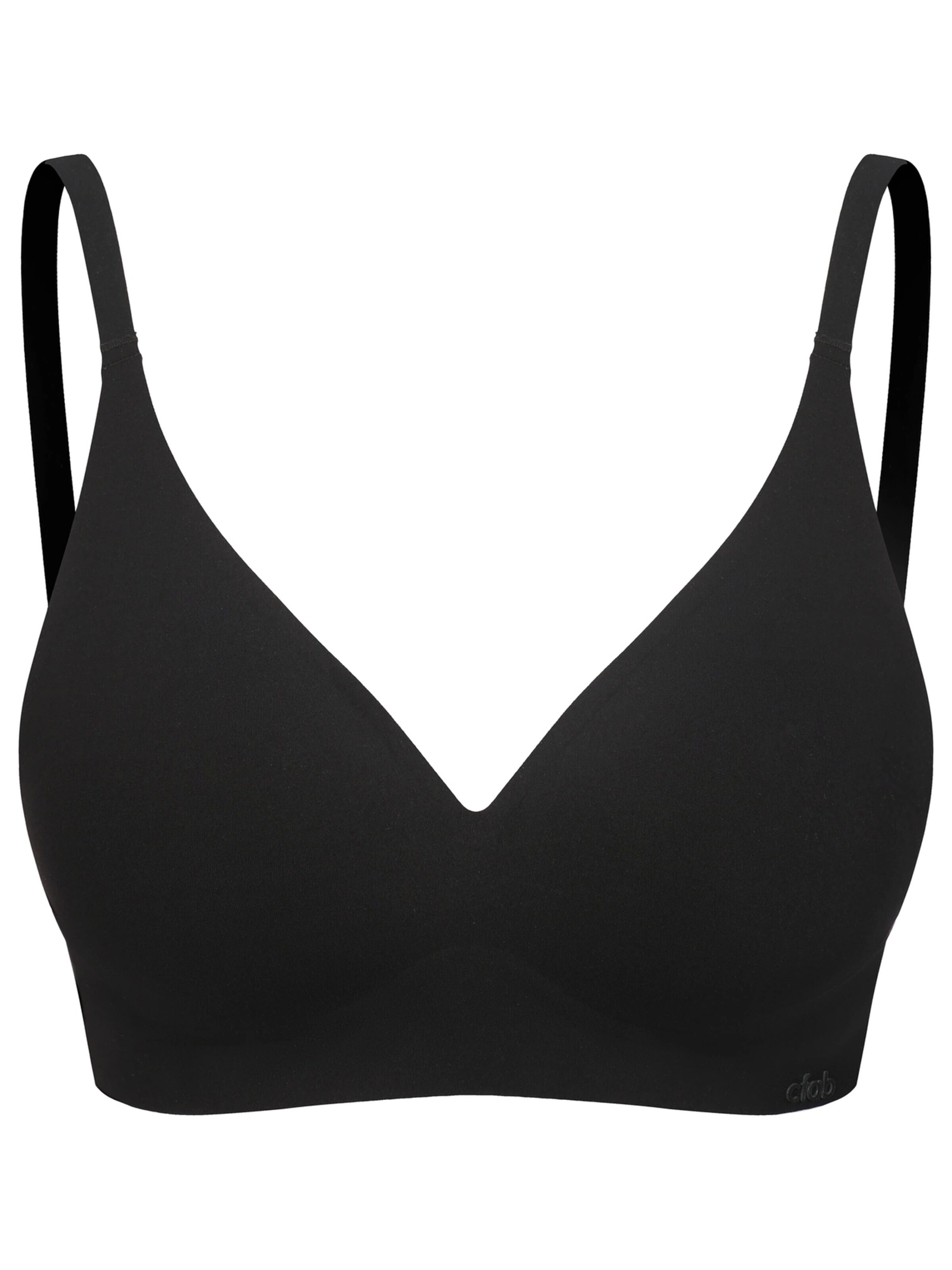 cfab (formerly creamy fabrics) Push-up BH‌‌‌‌‌‌ in Schwarz: Vorderseite
