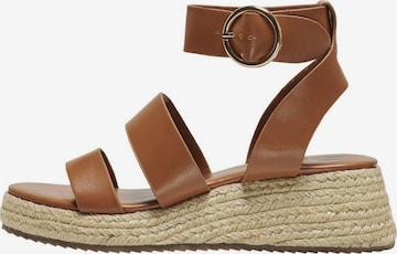 ONLY Sandalen met riem 'Minerva-1' in Bruin: voorkant