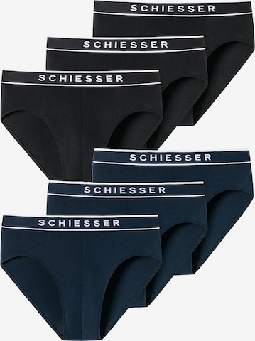 SCHIESSER Slip ' 95/5 Organic Cotton ' in Black: front