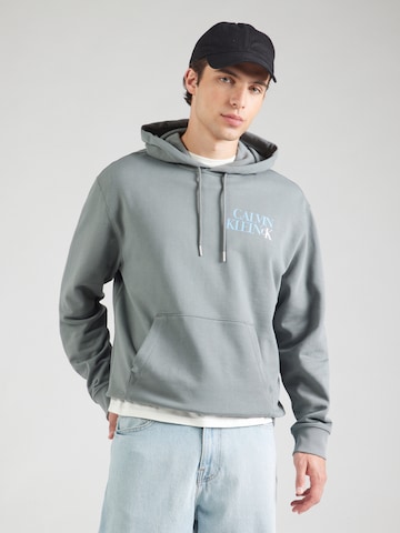 pelēks Calvin Klein Jeans Sportisks džemperis: no priekšpuses