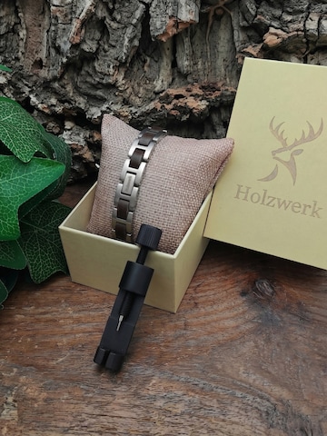Bracelet 'SCHLIERSEE' Holzwerk en argent