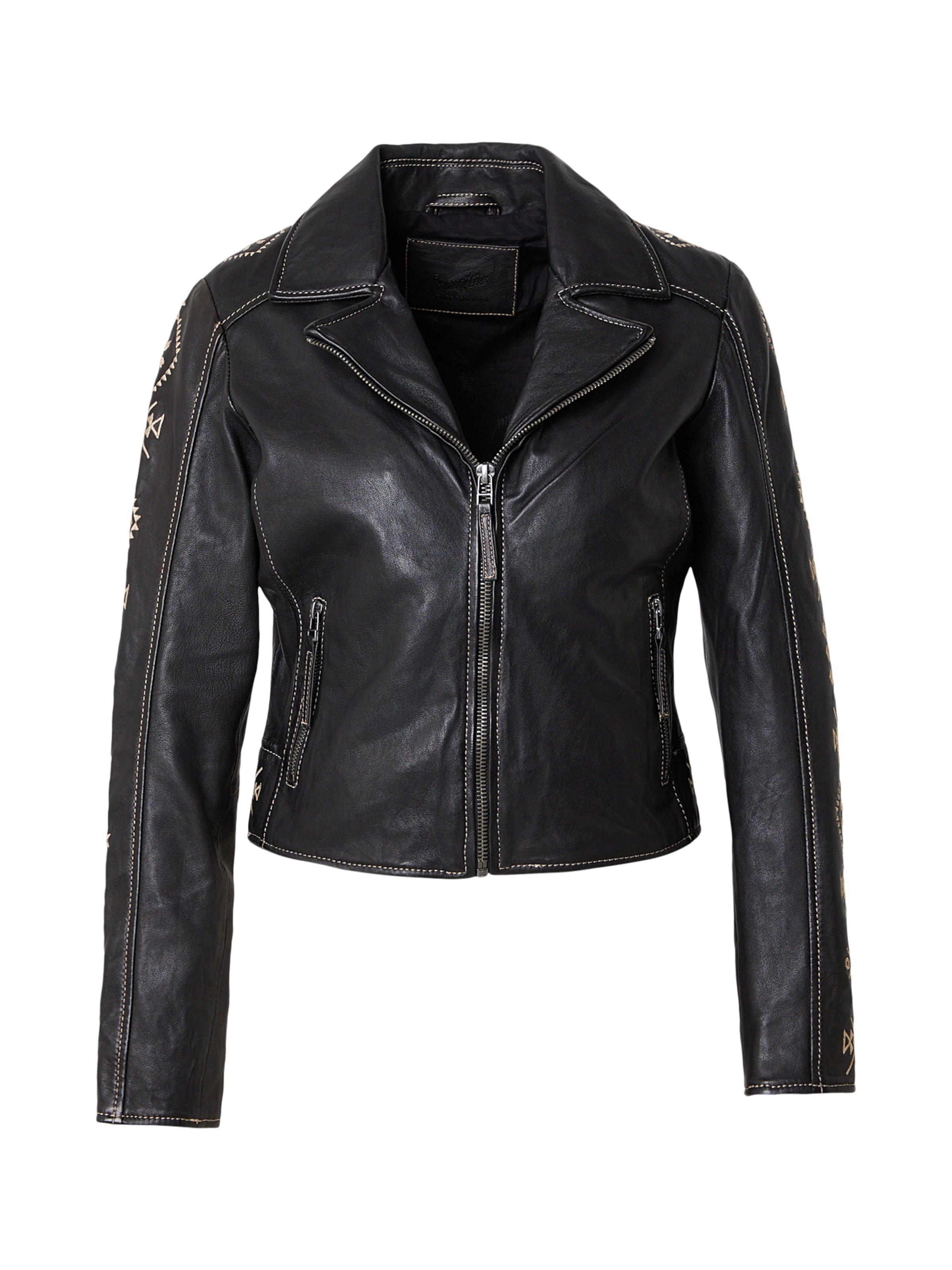 melns Mauritius Starpsezonu jaka 'Coraschon': no priekšpuses