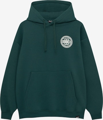 Pull&Bear Sweatshirt in Groen: voorkant