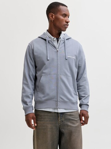 JACK & JONES Sweat jacket 'Norrebro' in Grey: front