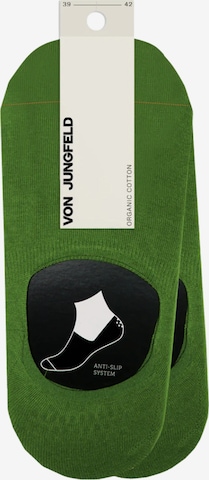 Von Jungfeld Ankle Socks 'Doppelpack' in Green: front