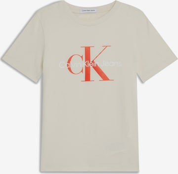 T-Shirt Calvin Klein Jeans en beige : devant