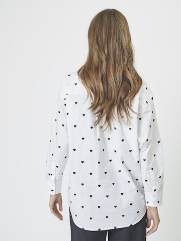 co'couture Bluse 'Heart' in Weiß