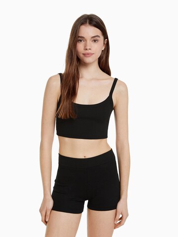 Bershka Skinny Bukse i svart: forside