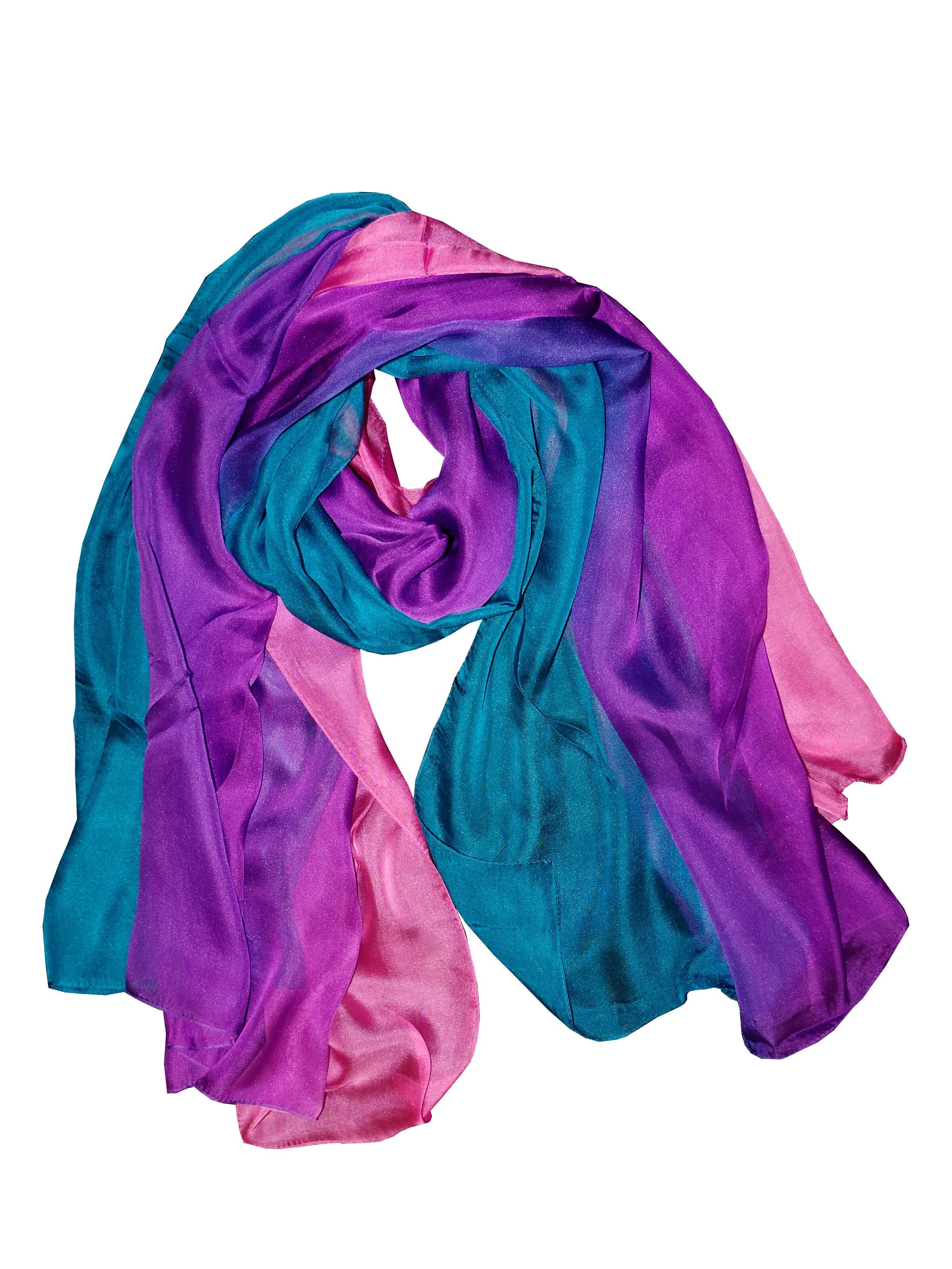 Posh Gear Oversizeschal 'Chiffon Tri-Color'‌‌‌‌‌‌‌ in Blau: Vorderseite