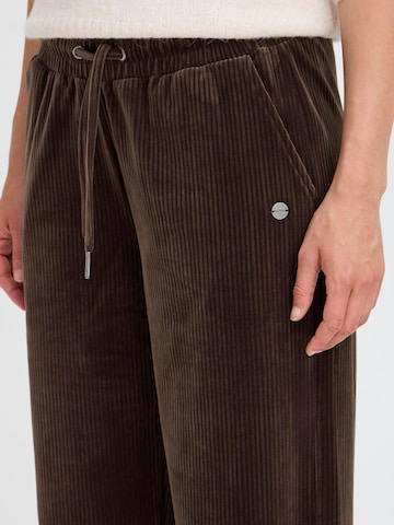 Oxmo Regular Broek ' OXEBBA WIDE LEG ' in Bruin