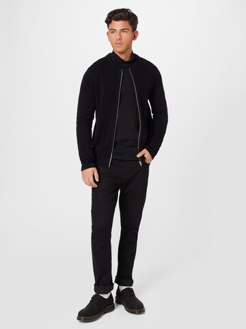 JACK & JONES Strickjacke 'HILL' in Schwarz