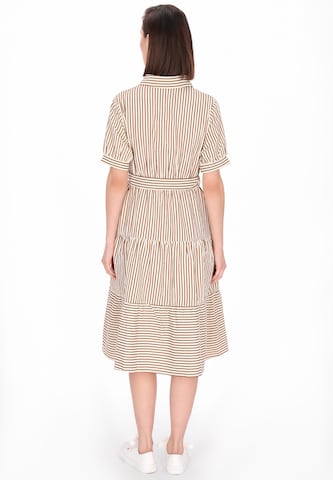 usha BLUE LABEL - Vestido camisero en marrón