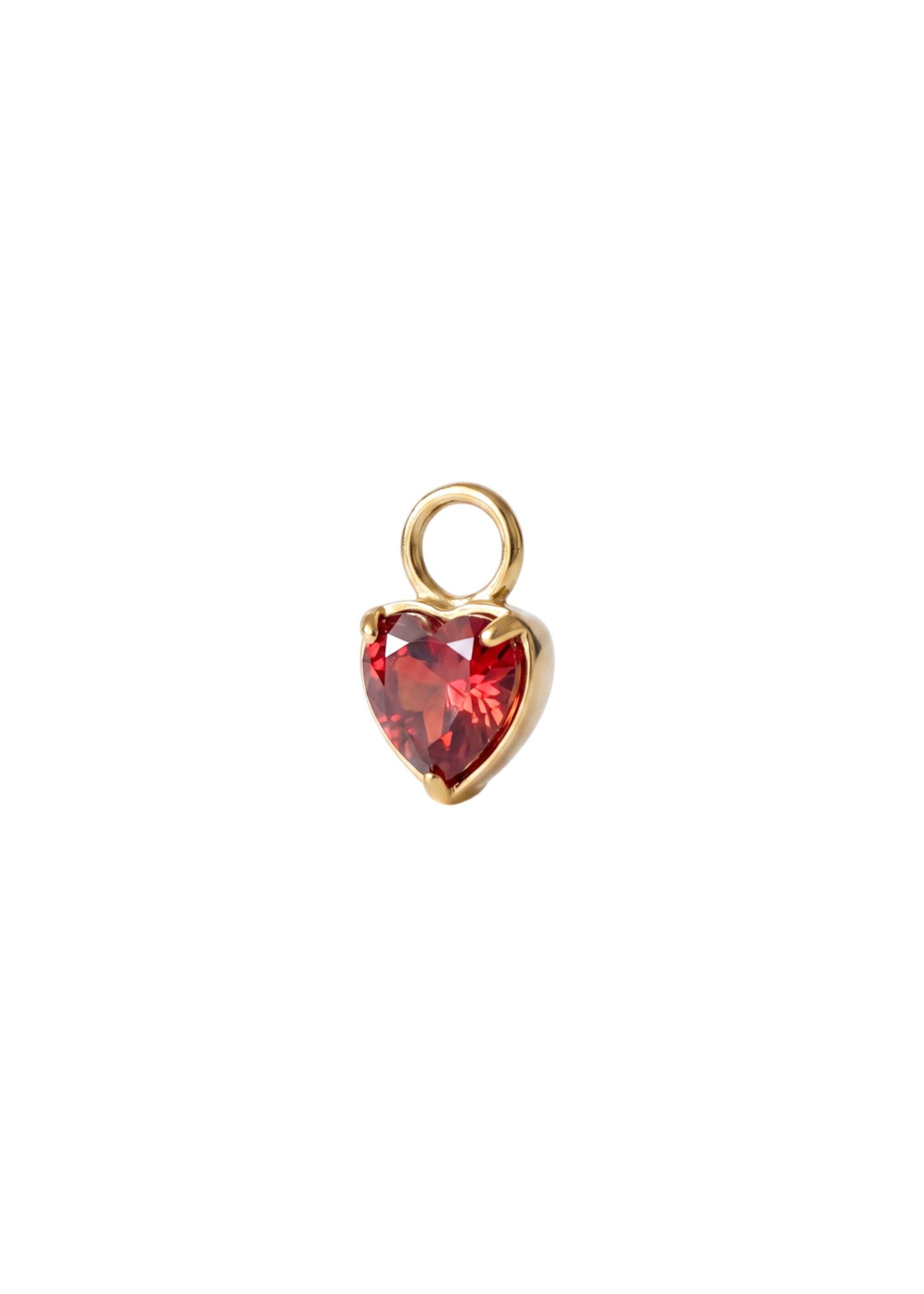PURELEI - Colgante 'Red Heart' en oro: frente