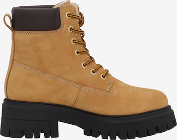 Palado Lace-Up Ankle Boots 'Solta' in Yellow