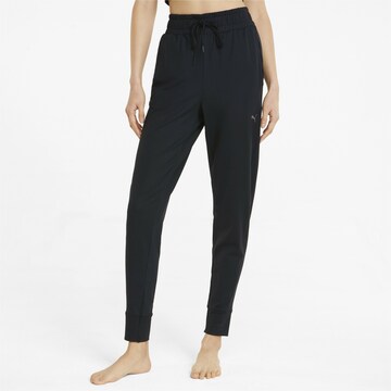 PUMA Tapered Workout Pants 'Studio Foundations' in Black: front