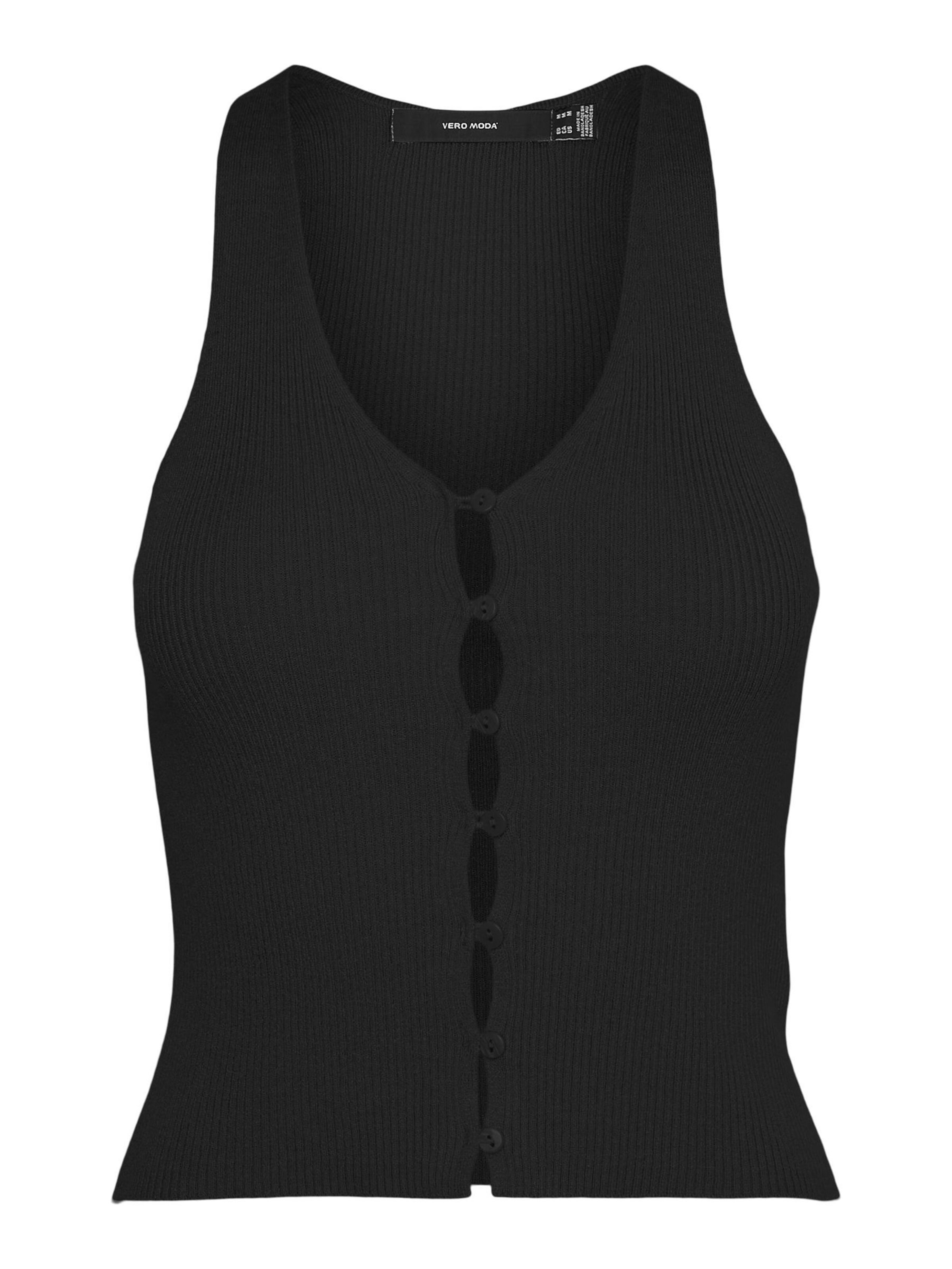 VERO MODA Knitted Top 'GOLD' in Black: front