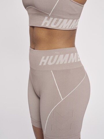 Hummel Skinny Sportovní kalhoty 'Christel' – šedá