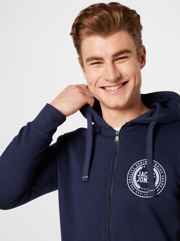 JACK & JONES Sweatjacke 'LOCKER' in Blau