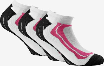 Rohner Socks Sportsocken in pink / schwarz / weiß, Produktansicht