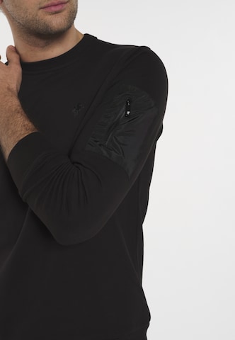 DENIM CULTURE Majica 'Bret' | črna barva