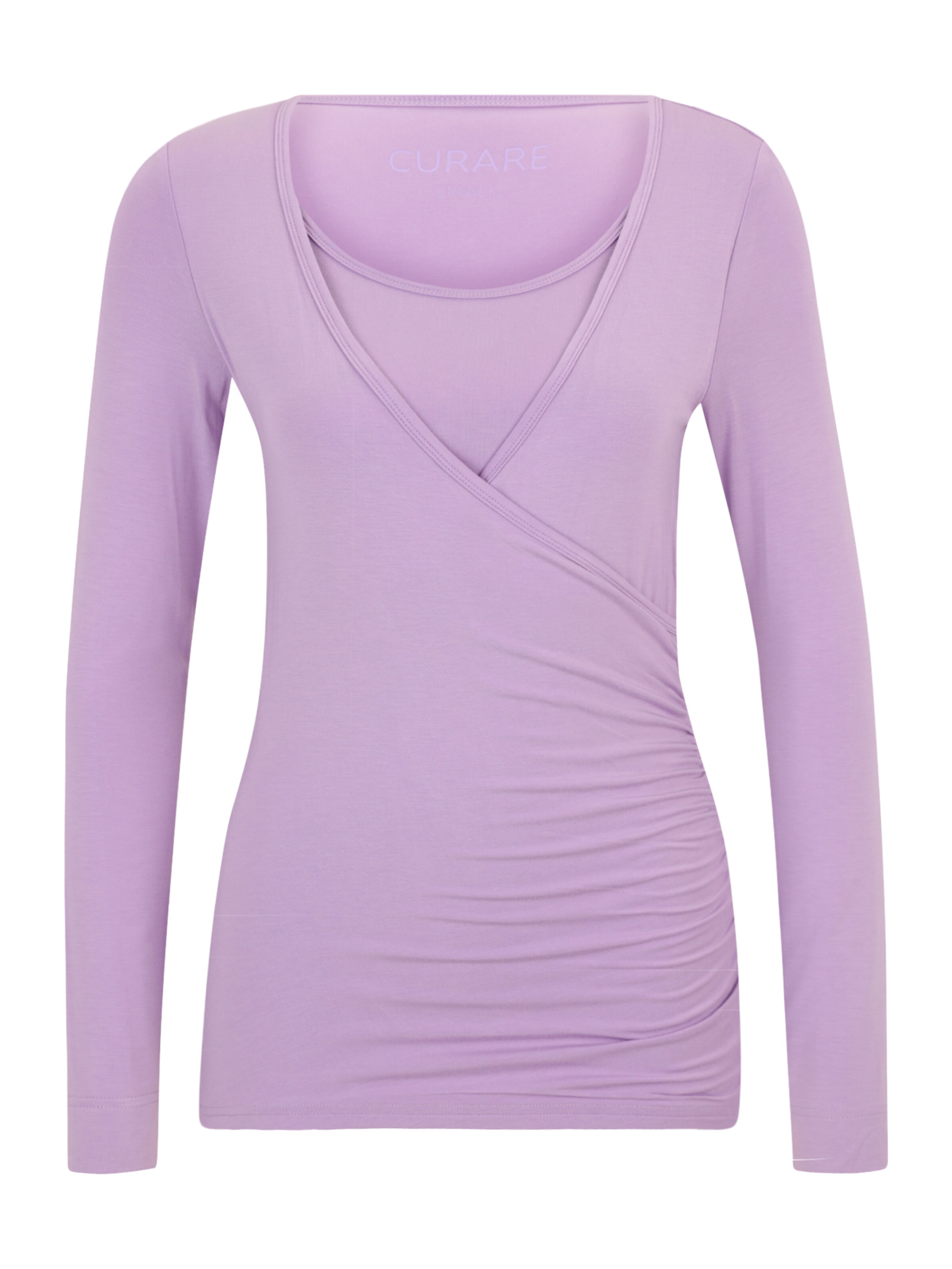 CURARE Yogawear Λειτουργικό μπλουζάκι 'Flow' σε λιλά: μπροστά