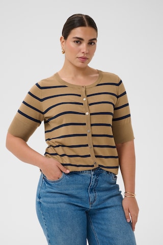 KAFFE CURVE Cardigan 'KCLizzy' i brun: forside