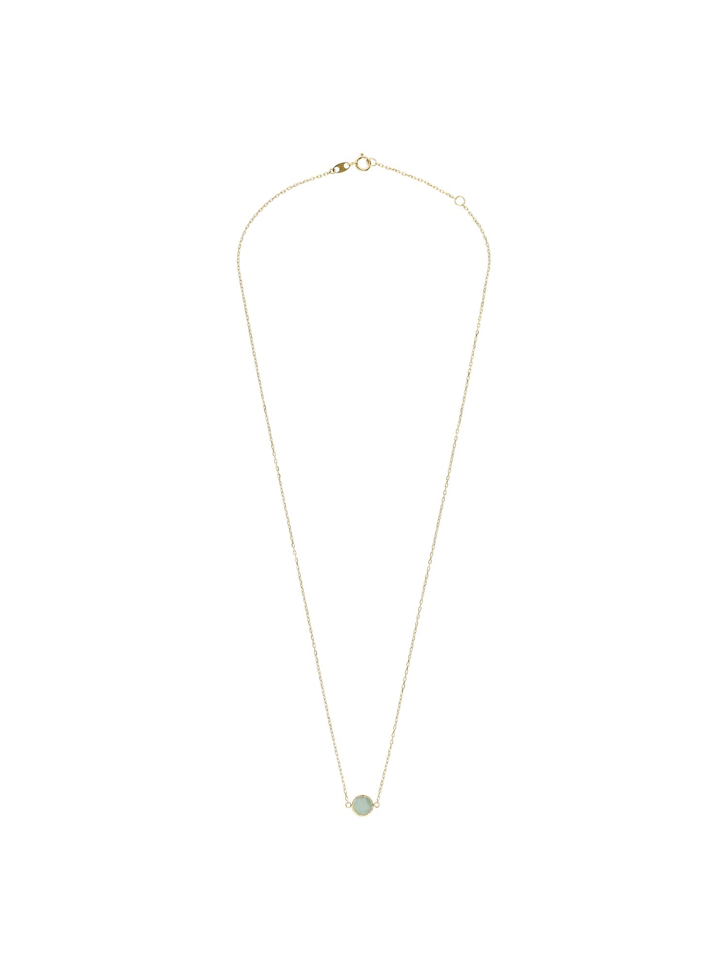 Lucardi Ketting 'Geburtsstein' in Goud: voorkant