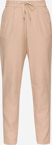 QS Tapered Pants in Beige: front