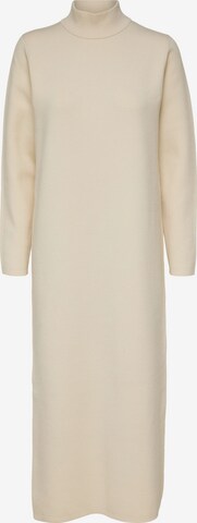 Selected Femme Tall Gebreide jurk 'MERLA' in Beige: voorkant