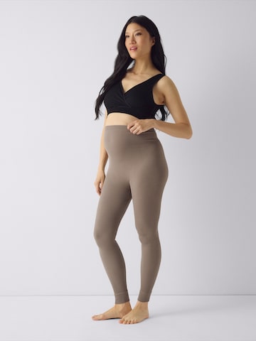 Only Maternity Skinny Pajkice 'OLMJAIA' | rjava barva