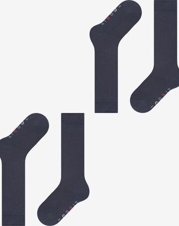 ESPRIT Socks 'Foot Logo 2-Pack' in Blue: front