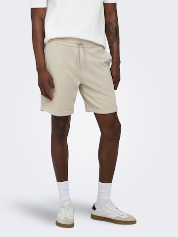 Regular Pantalon 'ONSNewkodyl' Only & Sons en beige : devant
