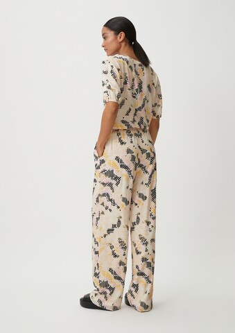 comma casual identity Wide leg Pants in Beige: back