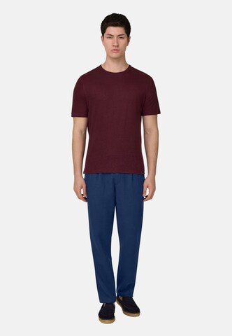 Boggi Milano Regular Bandplooibroek 'City' in Blauw