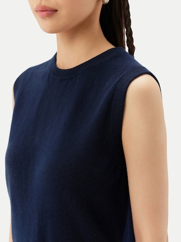 GOBI Cashmere - Chaleco de punto 'Women's Essential Cashmere Crewneck Vest' en azul