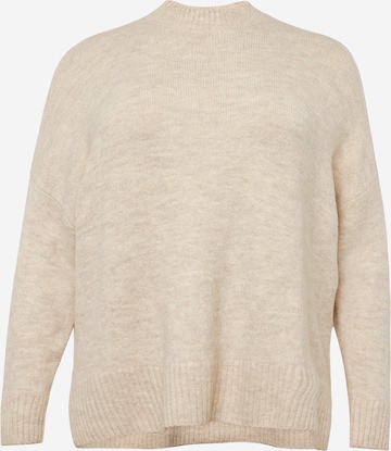 Vero Moda Curve Sweater 'Lefile' in Beige: front