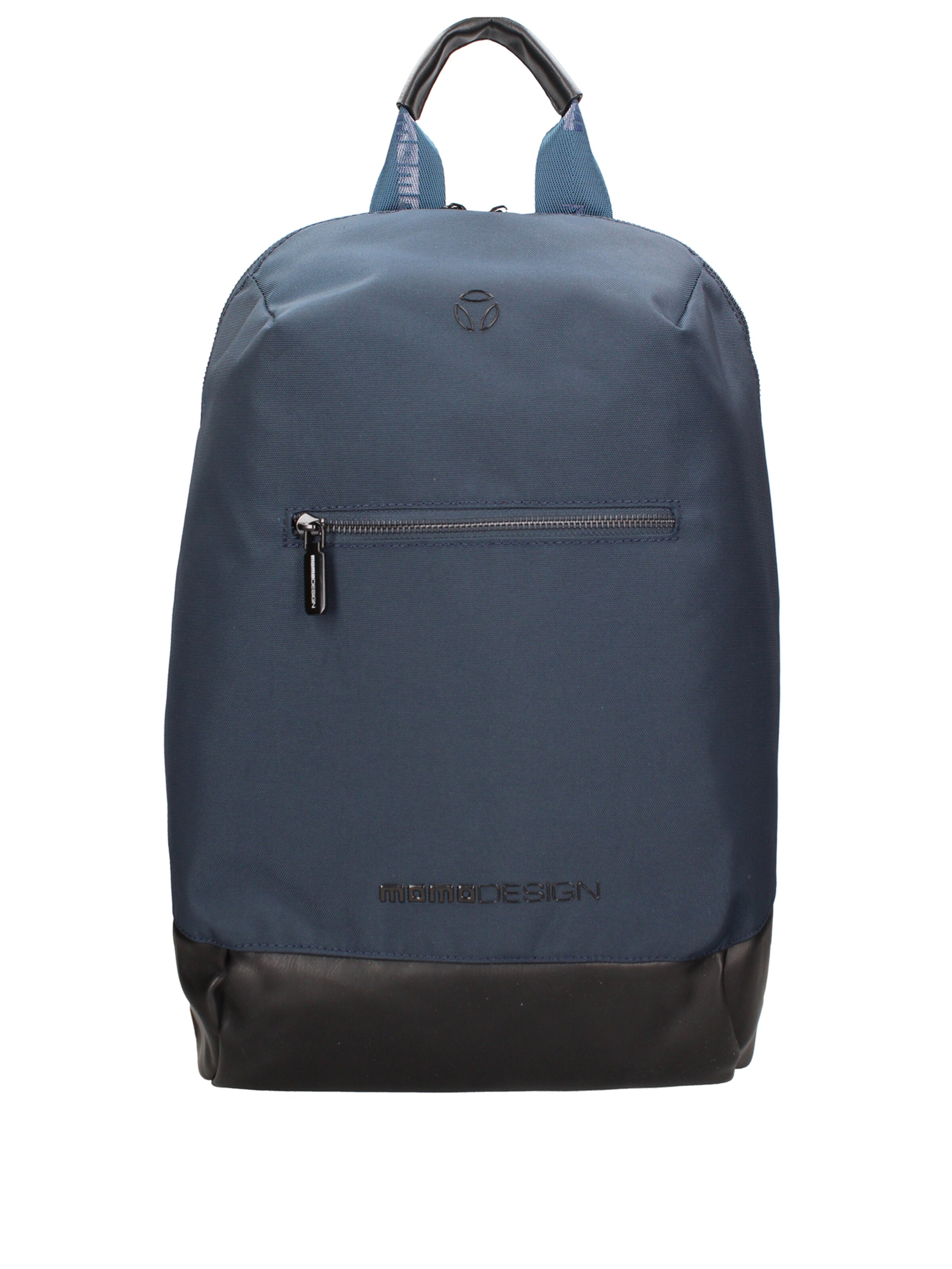 Zaino 'Zaino Momo Design Poliuretanico con Zip e Manico PVC 43x26x16cm' di Momo Design in blu: frontale