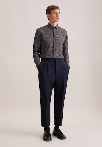 SEIDENSTICKER Slim fit Zakelijk overhemd 'Schwarze Rose' in Blauw