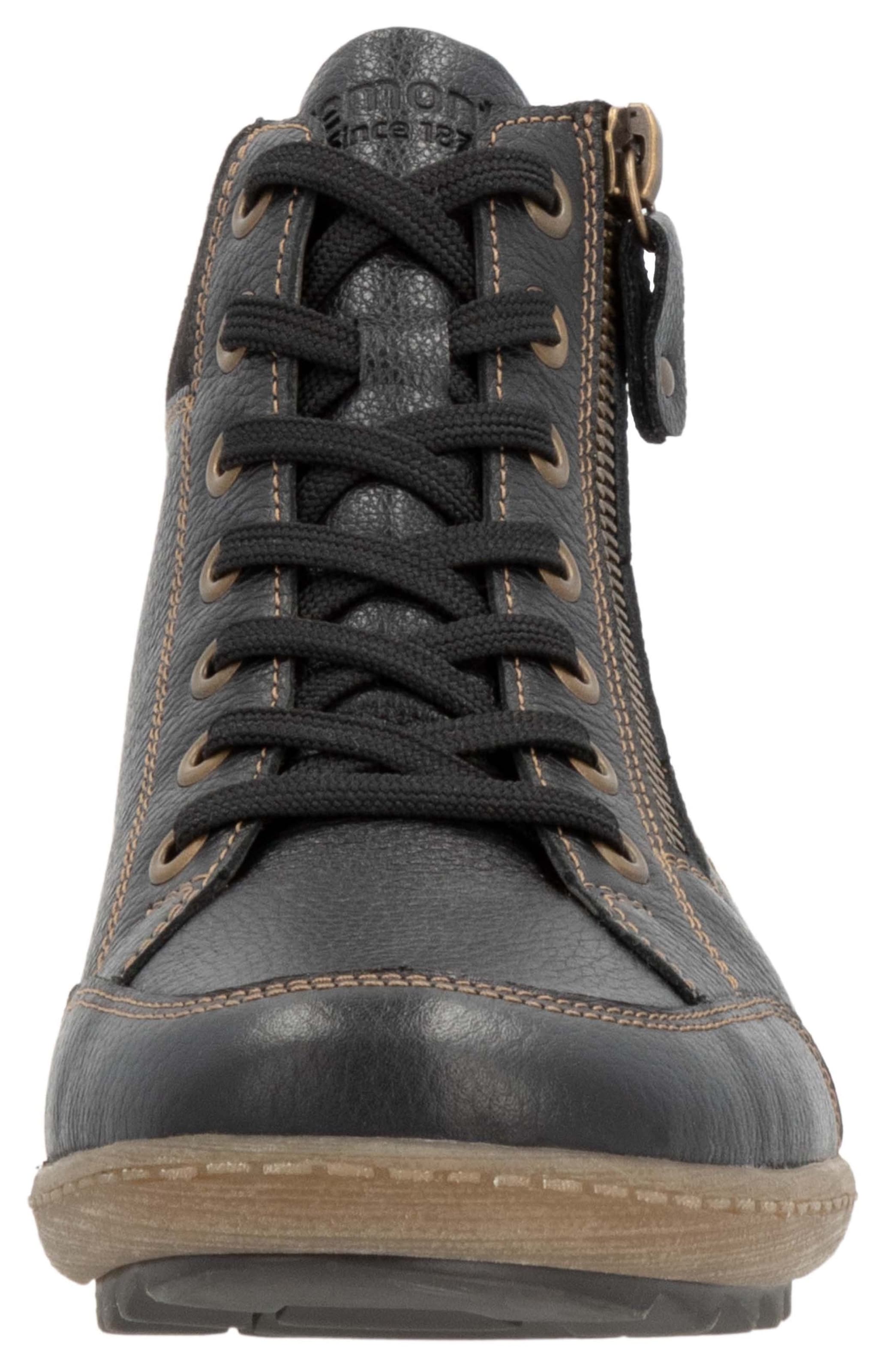 Bottines à lacets REMONTE en noir