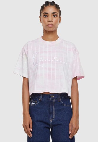 T-shirt Karl Kani en rose : devant