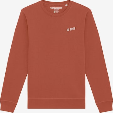 Felpa 'Go Green' di Watapparel in marrone: frontale