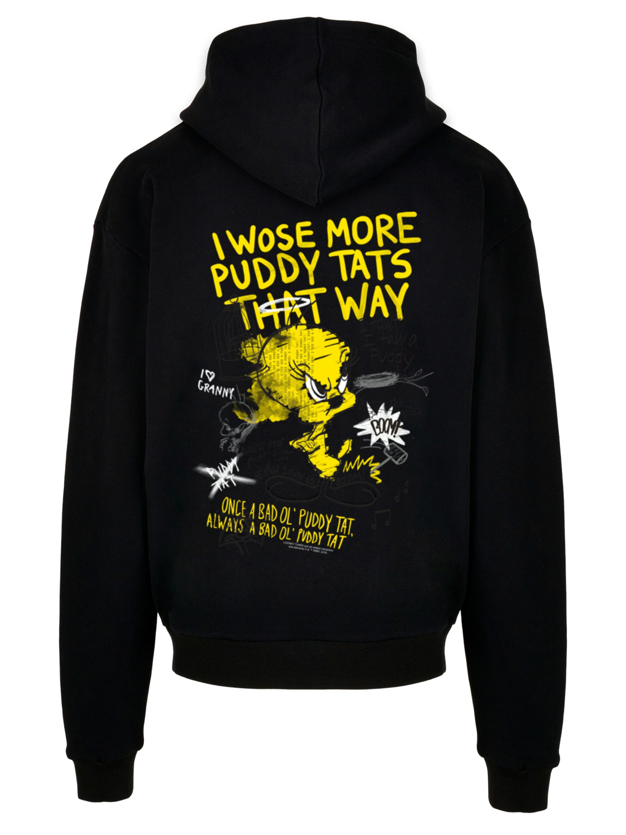F4NT4STIC Sweatshirt 'Looney Tunes Tweety Pie More Puddy Tats' in Schwarz: Vorderseite