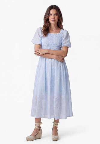 Robe Usha en bleu : devant