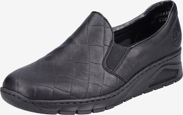 Rieker - Sapato Slip-on em preto: frente